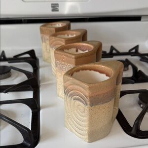 VINTAGE RODOLFO PADILLA POTTERY DRIP GLAZE  MUGS! Very Sweet!!!!